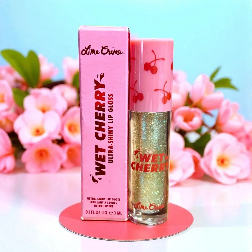 💎 Lime Crime Wet Cherry Lipgloss in color CHERRY SLIME New In Box Full-Size